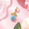 Flower Polymer Clay & Glass Pendants Decorations HJEW-MZ00327-01-2