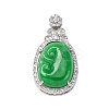 Dyed Natural Myanmar Jade Ruyi Pendants KK-Q050-02A-1