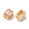 Brass Micro Pave Clear Cubic Zirconia Beads KK-G503-20G-2