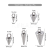 40Pcs 5 Style 304 & 201 Stainless Steel Charms STAS-SC0003-76-2