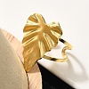 304 Stainless Steel Open Cuff Ring for Women RJEW-B109-03G-01-2