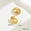 201 Stainless Steel Classic Oval with Cross Stud Earrings EO1132-5