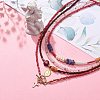 4Pcs 4 Style Cross and Virgin Mary Brass & Alloy Charms Necklaces Set NJEW-JN04018-2