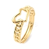 304 Stainless Steel Hollow Heart Adjustable Rings RJEW-D002-13G-3