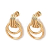 304 Stainless Steel Twist Ring Stud Earrings EJEW-P324-06G-4