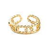 Rack Plating Brass Micro Pave Cubic Zirconia Open Cuff Rings for Women RJEW-U026-01G-03-2