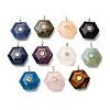 Natural Mixed Stone Pendants G-P588-02G-1