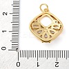 Brass Micro Pave Cubic Zirconia Pendants KK-P308-69G-3