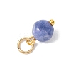 Natural Colorful Tourmaline Dice Charms PALLOY-JF04580-01-5