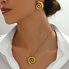 Vortex Brass Stud Earrings & Pendant Necklaces Sets for Women FS-WGCDAA8-01-1