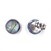 Natural Abalone Shell/Paua Shell Stud Earrings EJEW-JE03214-2