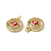 Brass Micro Pave Cubic Zirconia Pendants KK-E068-VB282-2-3