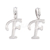 Rack Plating Eco-Friendly Brass Letter Pendants KK-K265-02P-F-1