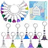 Flower Acrylic Pendant Locking Stitch Markers HJEW-SC00067-1