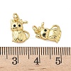 Brass Micro Pave Cubic Zirconia Pendants KK-P325-13B-G-3