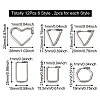12Pcs 6 Style 303 Stainless Steel Hoop Earrings for Women EJEW-MP0001-01-3