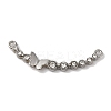 304 Stainless Steel Rhinestone Links X-STAS-L081-001P-1