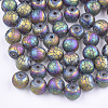 Electroplate Glass Beads EGLA-S178-03E-1