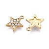 304 Stainless Steel Micro Pave Cubic Zirconia Charms STAS-N115-52G-2