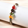 Glass Round Beads Braided Bead Bracelets BJEW-M110-01-3