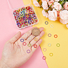270Pcs 9 Colors Embossed Style Iron Twisted Open Jump Rings IFIN-PH0001-84-5