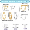 24Pcs 6 Style Brass Clip-on Earring Findings DIY-SC0021-30-2
