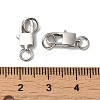 Anti-Tarnish Rhodium Plated 925 Sterling Silver Lobster Claw Clasps with Jump Rings STER-D006-24P-3