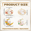 16Pcs 4 Styles Rabbit & Flower Alloy Enamel Pendants ENAM-LP0002-51-2