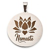 Anti-Tarnish 304 Stainless Steel Pendants STAS-R134-01P-02-1