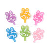 Luminous & Frosted Transparent Resin Cabochons RESI-T026-08M-1
