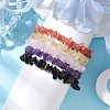 12 Constellation Natural Mixed Gemstone Chip Beaded Stretch Bracelets Sets for Women Men BJEW-JB10264-09-5