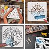 17Pcs 17 Styles PET Hollow Out Drawing Painting Stencils Sets DIY-WH0383-0044-4