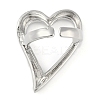 Hollow Heart Brass Open Cuff Ring RJEW-Q819-29P-3
