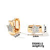 Exquisite Brass Cubic Zirconia Hoop Earrings Fashionable Light Luxury EN3561-2-1