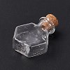 Hexagon Dollhouse Miniature Glass Cork Bottles Ornament AJEW-F058-01A-4