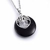Natural & Synthetic Mixed Stone Pendant Necklaces NJEW-P228-A-2