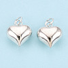 925 Sterling Silver Heart Charms STER-T008-32S-01-1