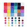 24 Colors Handmade Polymer Clay Beads CLAY-X0011-01B-1