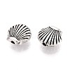 Tibetan Style Textured Alloy Beads TIBEB-T004-01AS-2