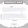 1 Pair Tulle Long Gloves for Wedding Bride Supplies AJEW-ME0001-73-2