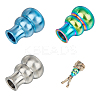 3Pcs 3 Colors Outdoor EDC Tool Titanium Alloy Parachute Rope European Beads FIND-NB0004-97B-1