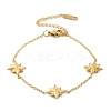 304 Stainless Steel Star Link Bracelets LS-BJEW-Q051-05G-2