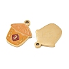 304 Stainless Steel Enamel Pendants STAS-C137-05B-G-2