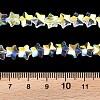 Electroplate Transparent Glass Beads Strands EGLA-U004-03A-AB01-4
