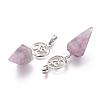 Natural Fluorite Pendants G-O194-01-4