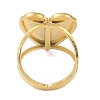 Ion Plating(IP) 304 Stainless Steel Enamel Heart Cuff Finger Rings RJEW-L107-070G-01-3
