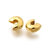 304 Stainless Steel Crimp Beads Covers STAS-P239-34G-05-2