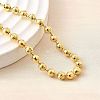 Brass Round Beads Slider Bracelets for Women BJEW-D317-13D-G-2