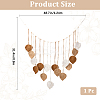 Bohemian Hand-woven Cotton Rope Leaf Tassel with Wood Beads Wall Hanging Ornaments FIND-WH20019-136B-03-2