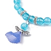 Transparent Plastic Beaded Stretch Bracelets for Children BJEW-JB11507-02-3